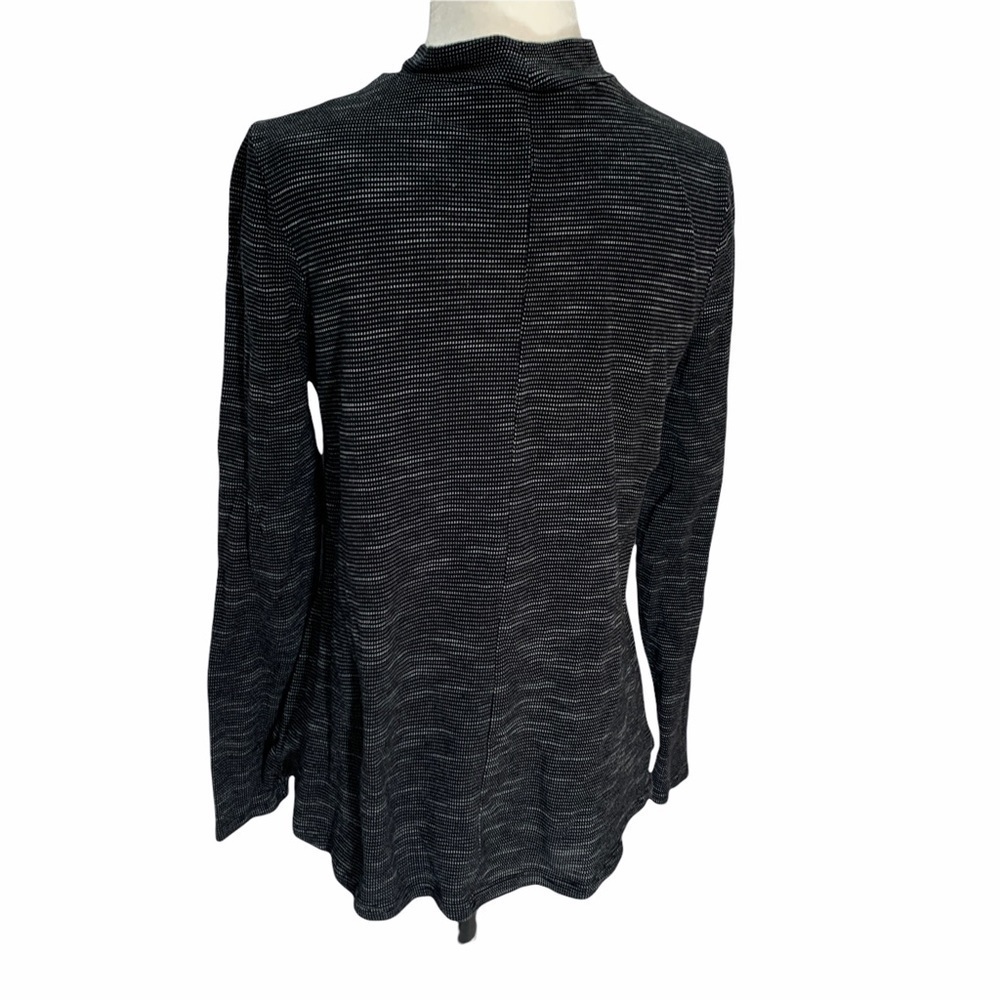 ZARA Mock Neck Long Sleeve Black/White Top S - Picture 5 of 8
